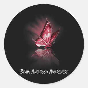 Ribbon Brain Aneurysm Awareness Runt Klistermärke