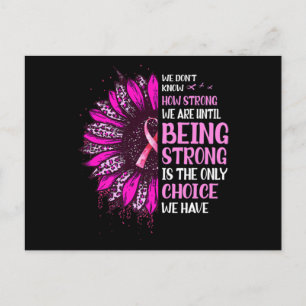 Ribbon Breast Cancer A: Stark Rosa av solros Vykort