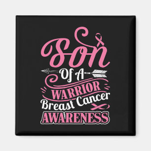 Ribbon Breast Cancer Awareness Son of Warrior Boys Magnet