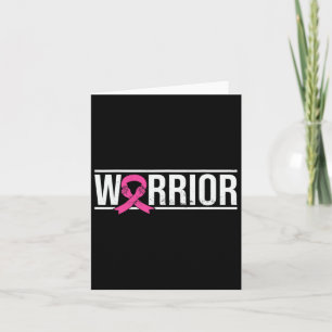 Ribbon Breast Cancer Awareness Warrior Fighter Sur Kort