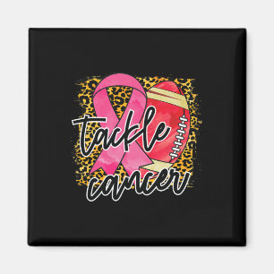 Ribbon Bröstcancer Medvetenhet Tackla Cancer Fotbo Magnet