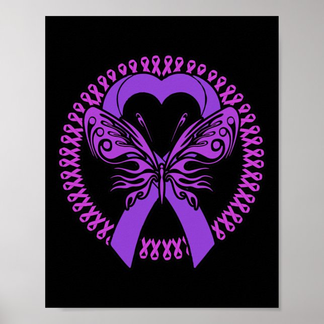 Ribbon Butterfly - Fibromyalgia Awareness Poster (Framsidan)
