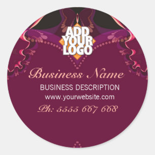 Ribbon Butterfly Goddess nya ålder med Logotyp Bus Runt Klistermärke