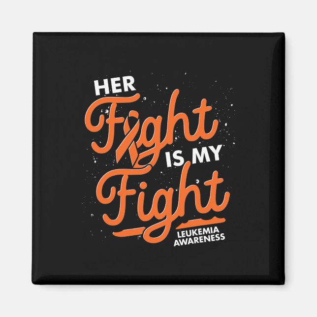 Ribbon Cancer Fight Supporter Leukemia Awareness Magnet (Framsidan)
