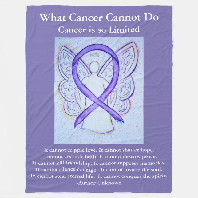 Ribbon Cancer Fleece Blanket (Framsidan)