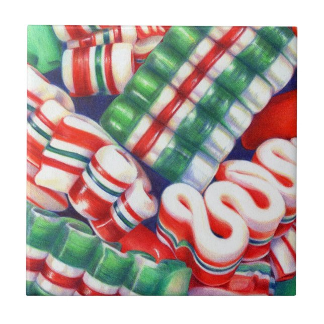 RIBBON CANDY 4.25x4.25 keramiskt plattor Kakelplatta (Framsidan)