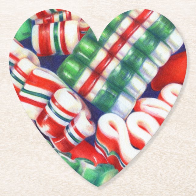 RIBBON CANDY Heart Papper Underlägg (Framsida)