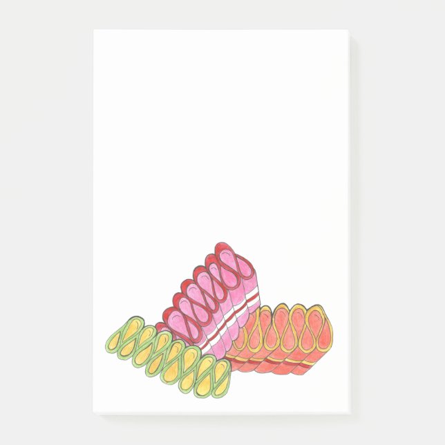 Ribbon Candy-julposten Post-it Block (Framsida)