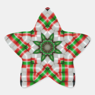 Ribbon Candy Quilt Star Dec 2012 Stjärnformat Klistermärke