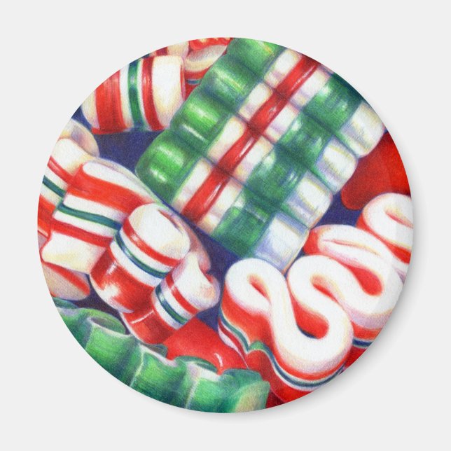 RIBBON CANDY Round Magnet (Framsidan)