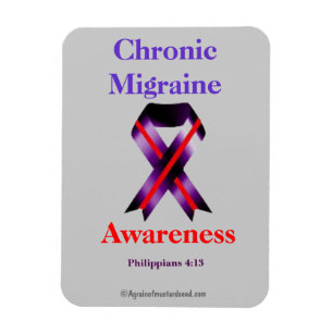 Ribbon Chronic Migraine Awareness Ribbon Magnet
