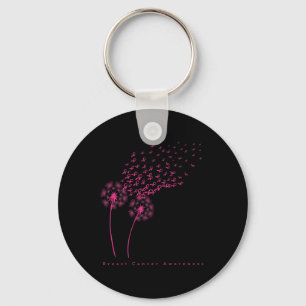 Ribbon Dandelion Faith Hope Kärlek Breast Cancer Nyckelring