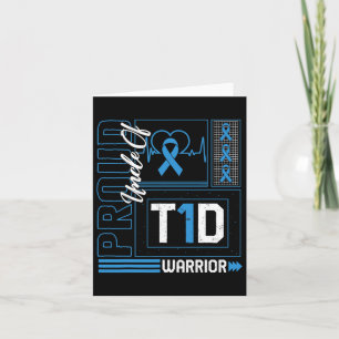 Ribbon Diabetes Awarene, känd som morbror till T1d Kort