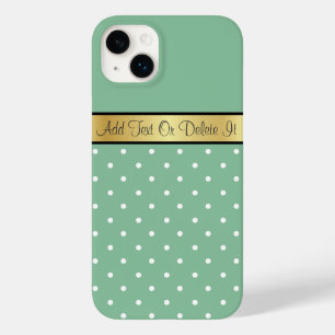 Ribbon elegant Mint Grönt & White Polka dots Guld