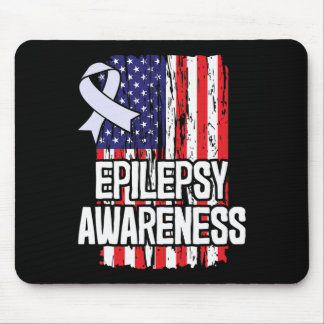 Ribbon för amerikanska Flagga Epilepsy Awareness Musmatta