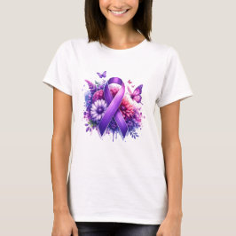 Ribbon för att öka medvetenheten om fibromyalgia t shirt