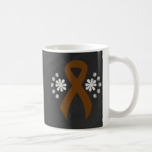 Ribbon för brunt medvetandegörande av Chalkboard Kaffemugg