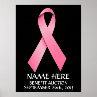 Ribbon för fördelning av bröstcancerfördelar poster