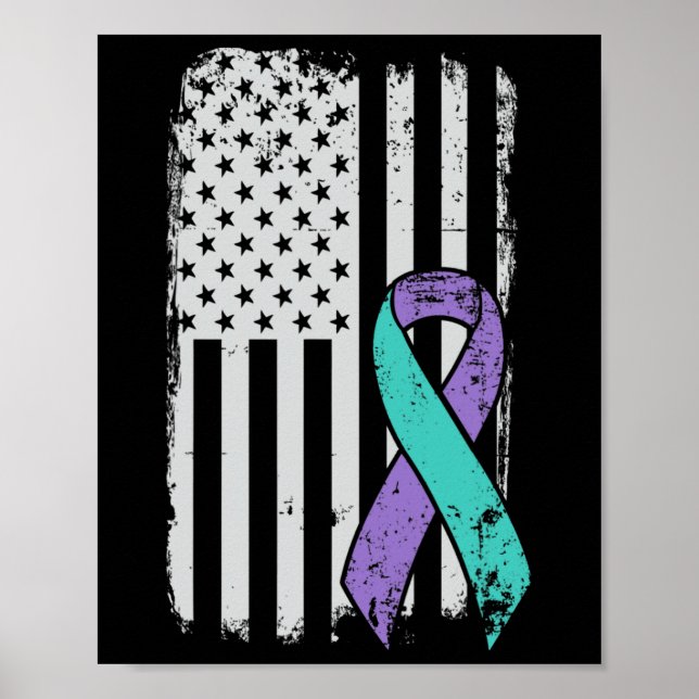 Ribbon för förebyggande av självmord - Förenta sta Poster (Framsidan)