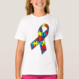 Ribbon för medvetenhet om autism t shirt