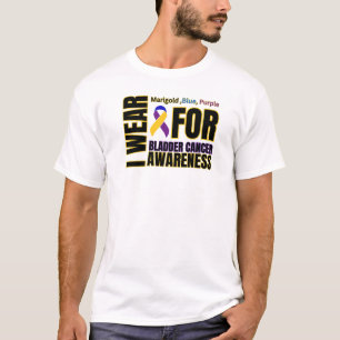 Ribbon för medvetenhet om blåscancer t shirt