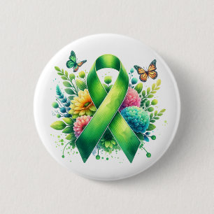 Ribbon för medvetenhet om Lyme-sjukdom Knapp