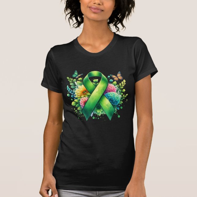 Ribbon för medvetenhet om Lyme-sjukdom T Shirt (Framsida)