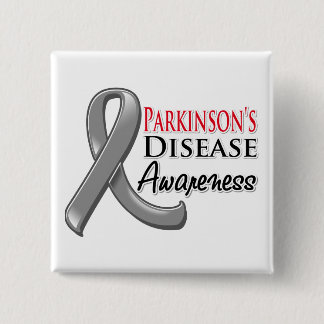 Ribbon för medvetenhet om Parkinsons sjukdom Knapp