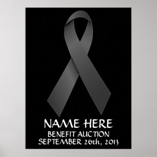 Ribbon för Melanoma Cancer Benefit Auction Poster