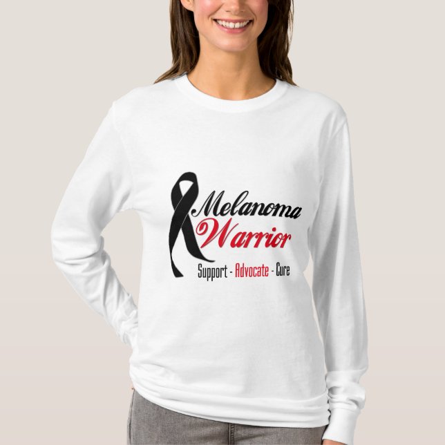 Ribbon för Melanopakare Tee Shirt (Framsida)