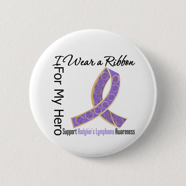 Ribbon for My Hero - Hodgkins Lymhoma Knapp (Framsida)