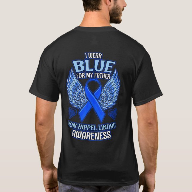 Ribbon för stöd för VHL-medvetenhet om Far T Shirt (Baksida)