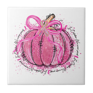 Ribbon Glitter i oktober Vi Bära Rosa Kakelplatta