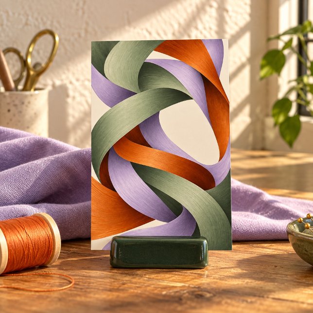 Ribbon Grid Konsttryck Poster (4 x 6 inch unframed semi-gloss print. Flat printed artwork. Styled scene; props not included.)