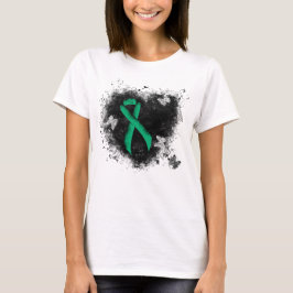 Ribbon Grunge Heart T Shirt