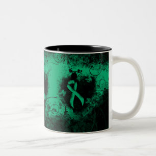 Ribbon Grunge Heart Två-Tonad Mugg