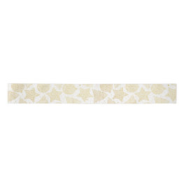 Ribbon guld och White jul Mönster