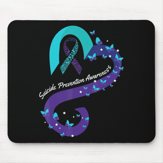Ribbon Heart Butterfly Suicide Awareness Mental Ha Musmatta (Framsidan)