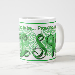 Ribbon Helgdag Typografi Jumbo Mugg