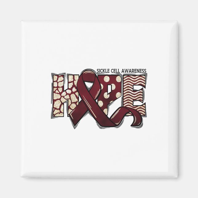 Ribbon Hopphopp för sicklecellanemi Skd Awareness  Magnet (Framsidan)