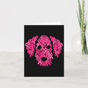 Ribbon Hund inspirational Breast Cancer Awareness  Kort