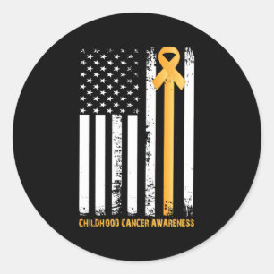 Ribbon i en Flagga Medvetenhet om cancer Runt Klistermärke