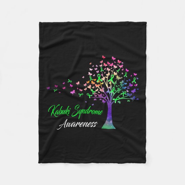 Ribbon Kabuki Syndrome Awareness Fleecefilt (Framsidan)