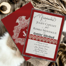 Ribbon & Lace Gettin' Hitched - Röd