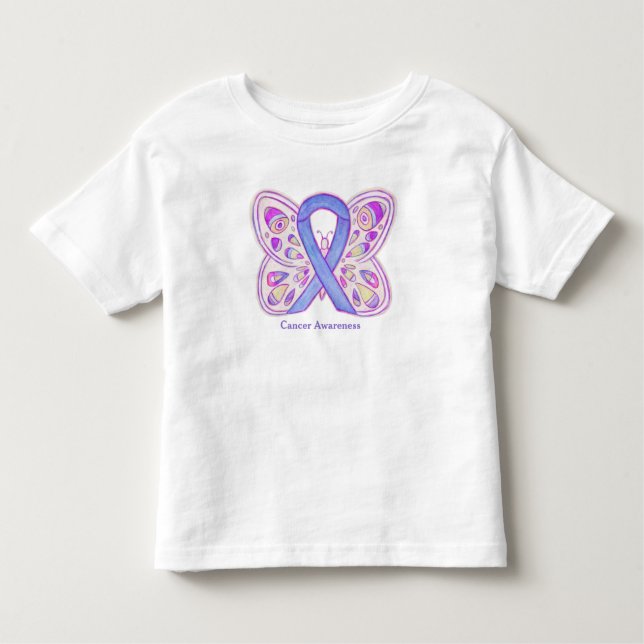 Ribbon Lavender Butterfly Shirt T Shirt (Framsida)