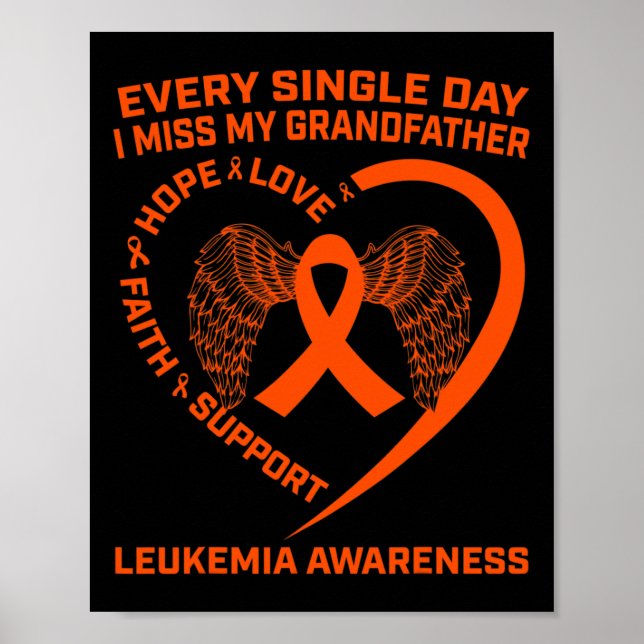 Ribbon Leukemi - medvetenhet om farfars minne Poster (Framsidan)