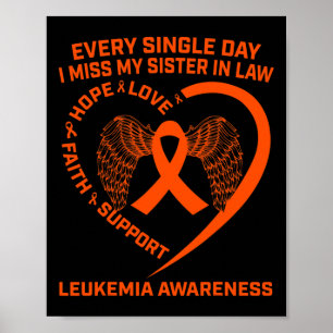 Ribbon Leukemi - medvetenhet om systerminnen i län Poster
