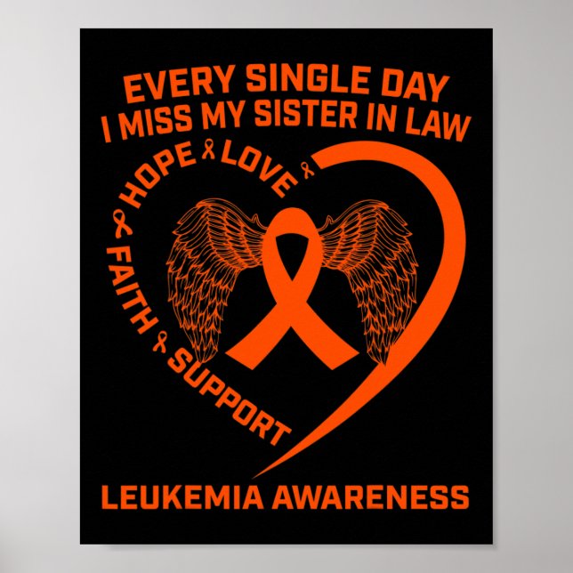 Ribbon Leukemi - medvetenhet om systerminnen i län Poster (Framsidan)
