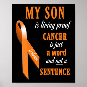 Ribbon Leukemia Awareness S (son) Poster