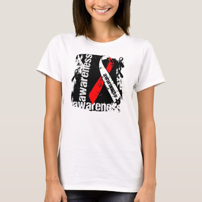 Ribbon MDS Awareness Grunge Ribbon T Shirt (Framsida)